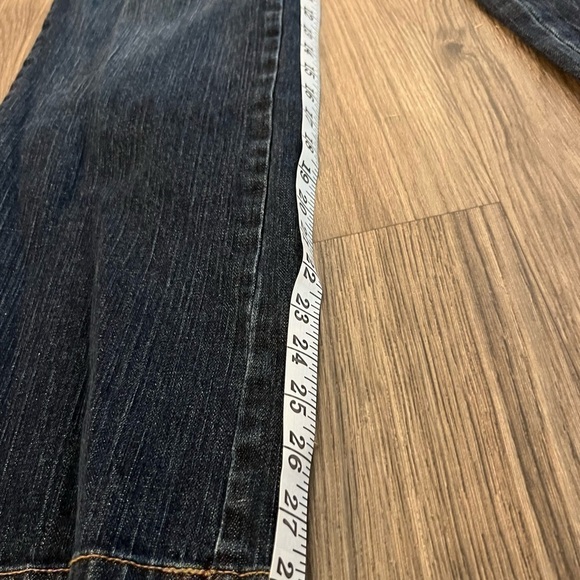 Talbots Dark Wash Denim Jeans Size 14 Petite With Stretch, Wide Leg Trousers - Picture 7 of 9